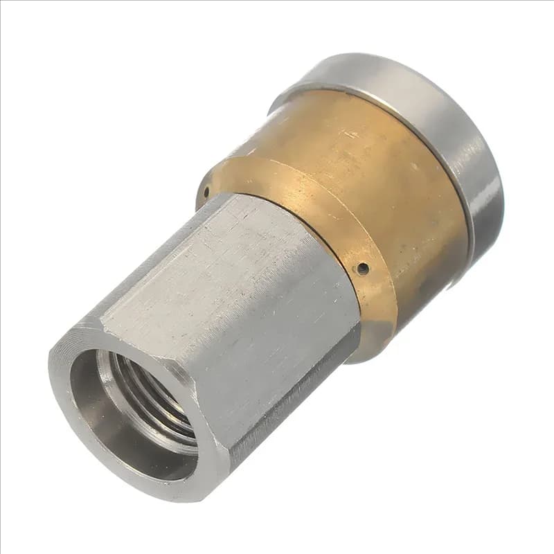 Sewer Cleaning Nozzle | 3X Steel Rotary Jetter | 1/8 Inch F Pressure Washer Drain Tool - Thumbnail 2