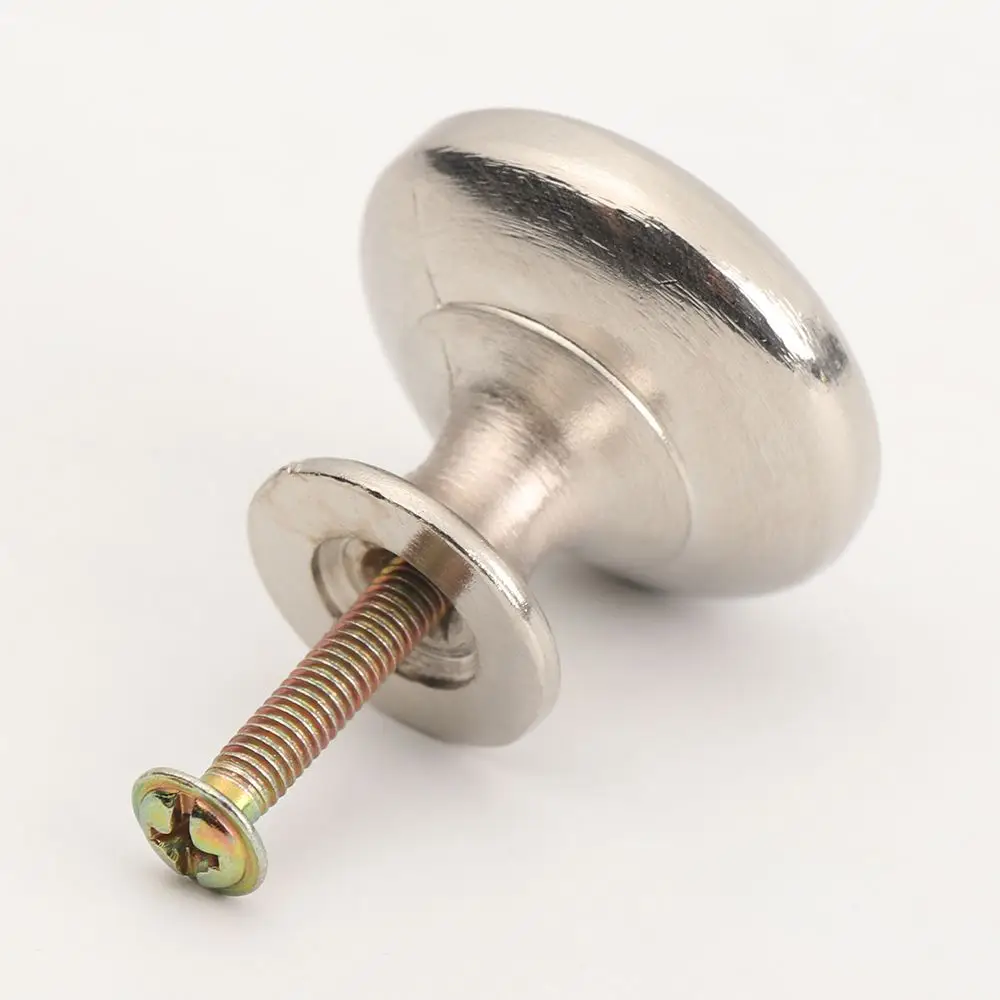 & Silver Mushroom Knobs | 24mm/30mm Dresser Hardware | Wardrobe Drawer Pulls - Thumbnail 3