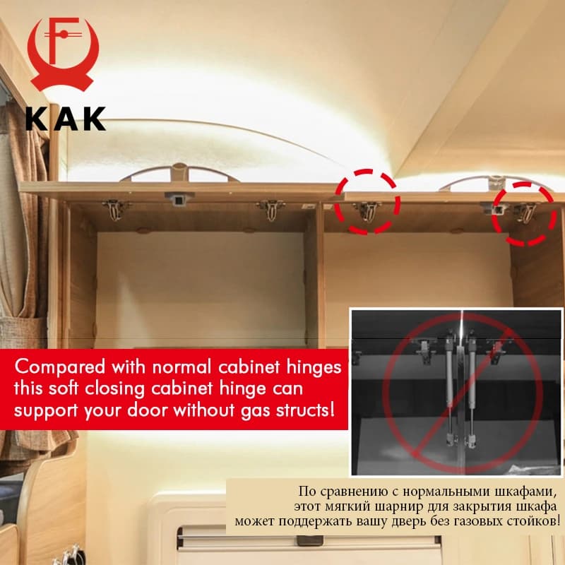 Close Cabinet Hinges | Hydraulic Damper Buffer | Silent Kitchen & Furniture Door Closer - Thumbnail 6