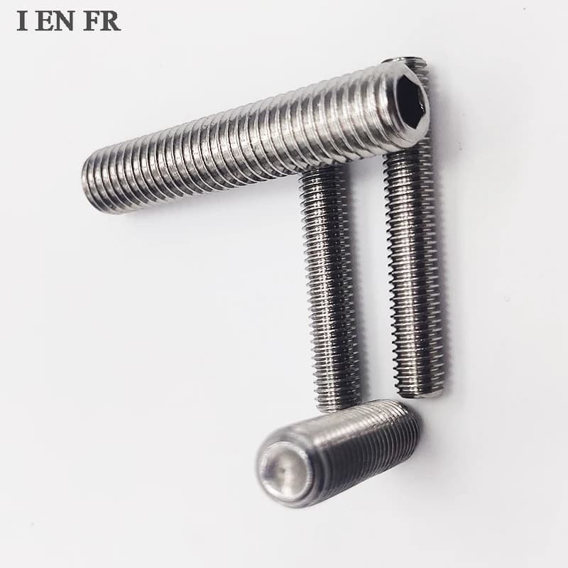 304 Stainless Steel Grub Screw Set | M3-M16 DIN916 Allen Socket Headless Bolts | 1/50pcs Industrial Fastener Kit - Thumbnail 6
