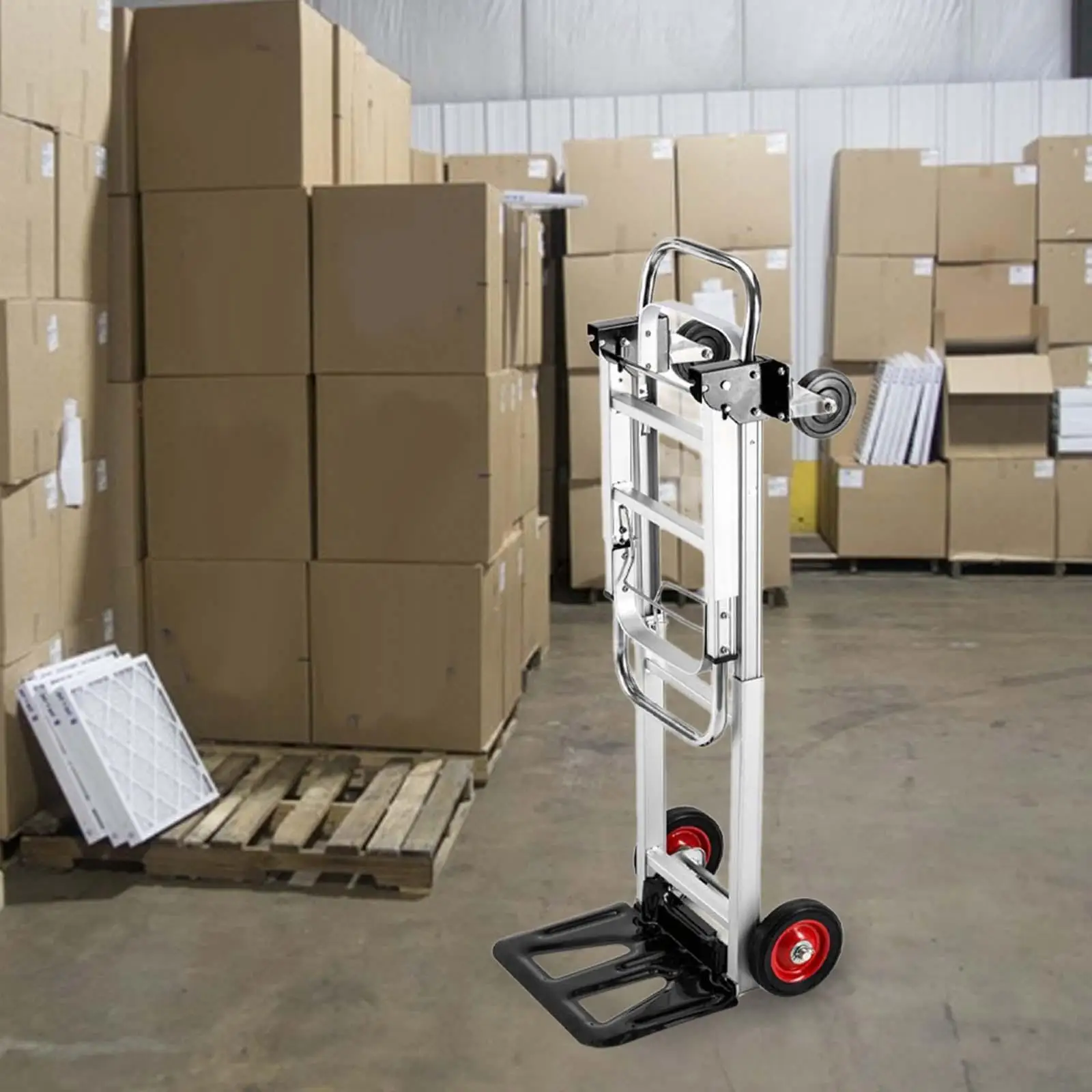 Folding Hand Truck | Heavy-Duty Portable Cart | Space-Saving Utility Trolley - Thumbnail 3