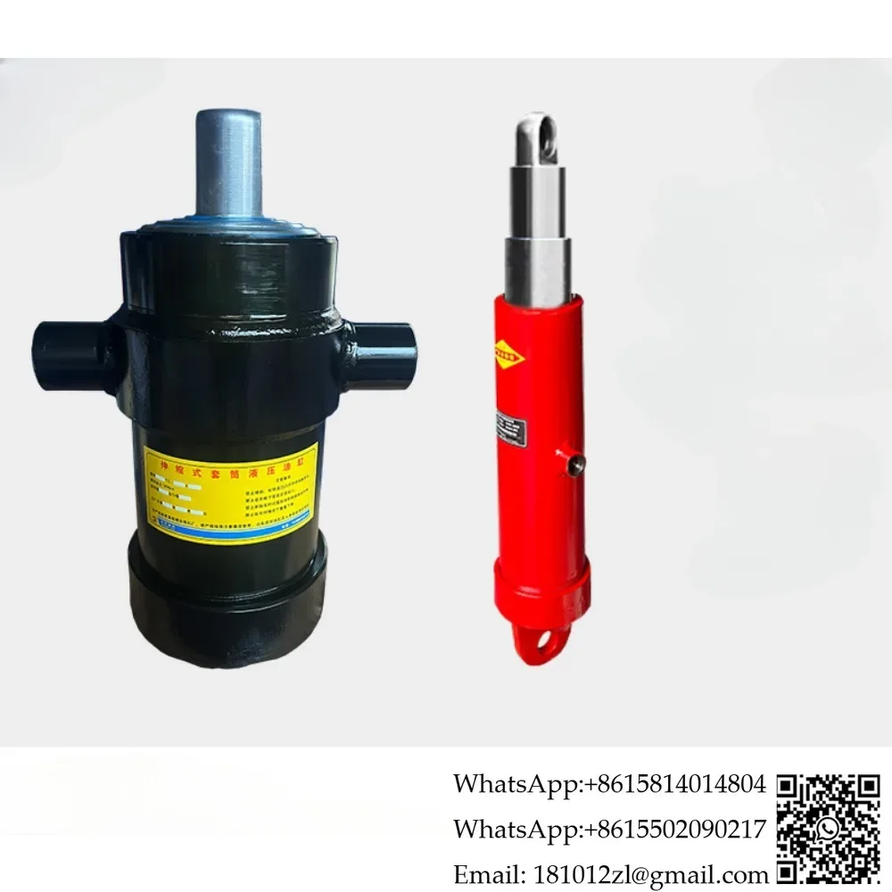 Heavy-Duty Multi-Stage Hydraulic Cylinder | Dump Truck Lift Platform | Rollover Earring Mount - Thumbnail 5