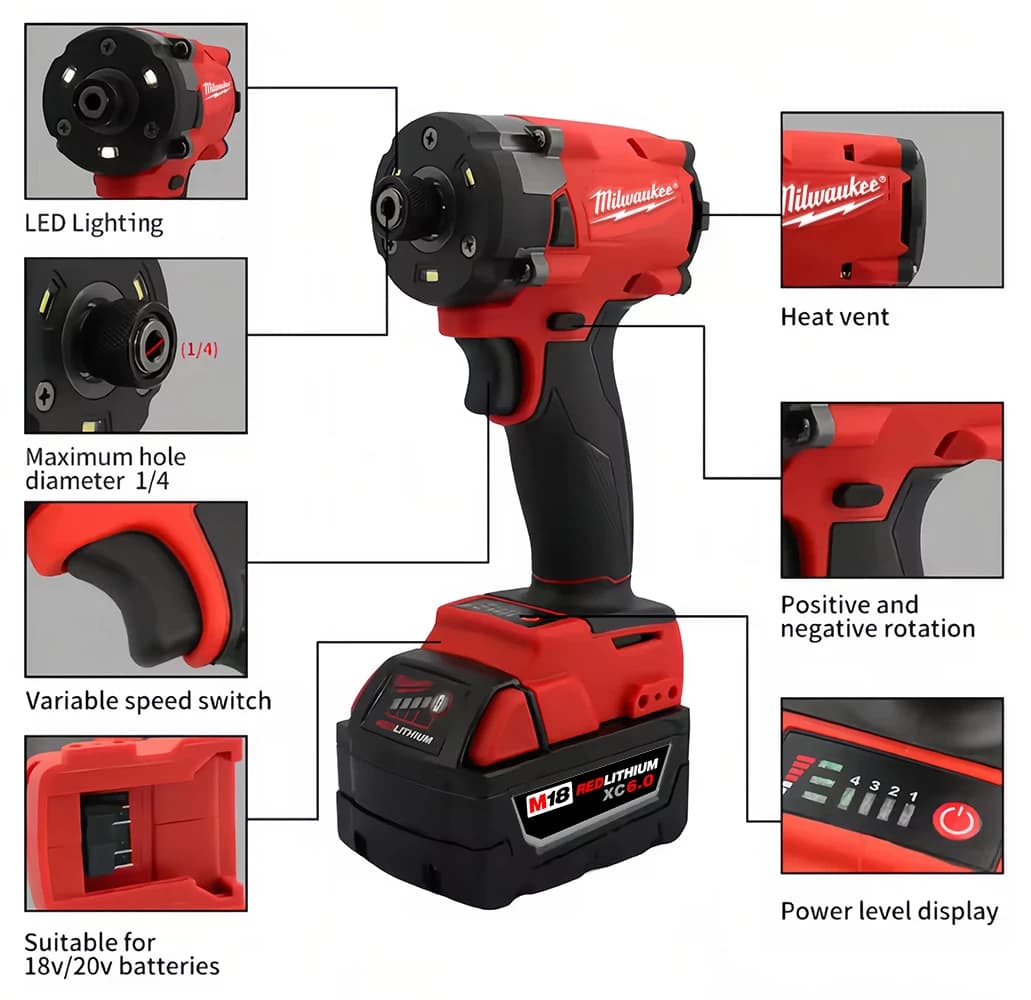 Impact Wrench | 300N.M Brushless High Torque | 4-Speed Cordless Power Tool - Thumbnail 3
