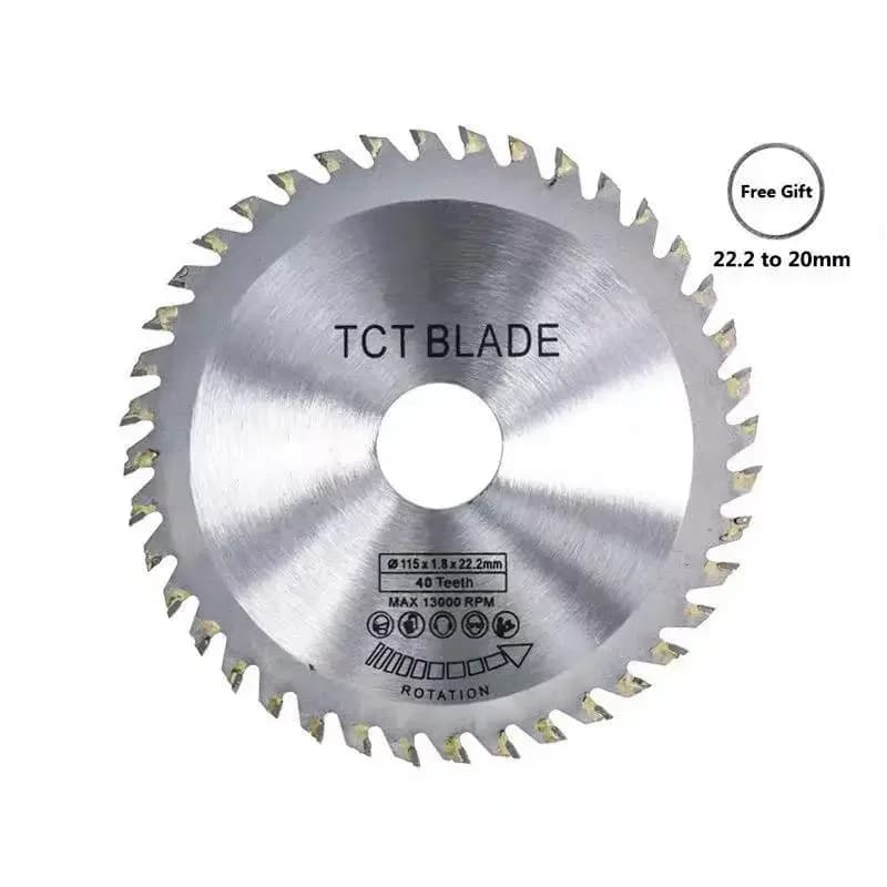 115mm 40-Tooth TCT Circular Saw Blade | Premium Wood Cutting Disc for Angle Grinders - Thumbnail 5