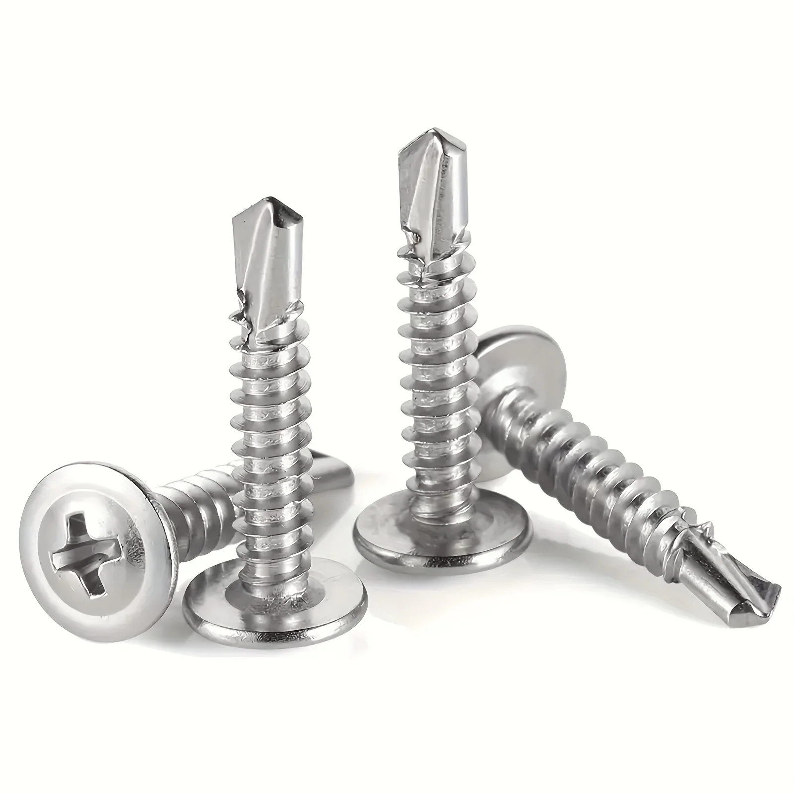 TEK Screws For Metal | #8 Phillips Self-Drilling | 410 Stainless Steel Construction Fasteners - Thumbnail 5