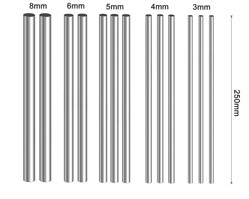 304 Stainless Steel Linear Bearing Rod | Metric Round Bar | 2-14mm Dia. x 125-500mm - Thumbnail 4