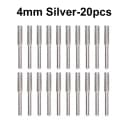 Silver 20pcs 4mm