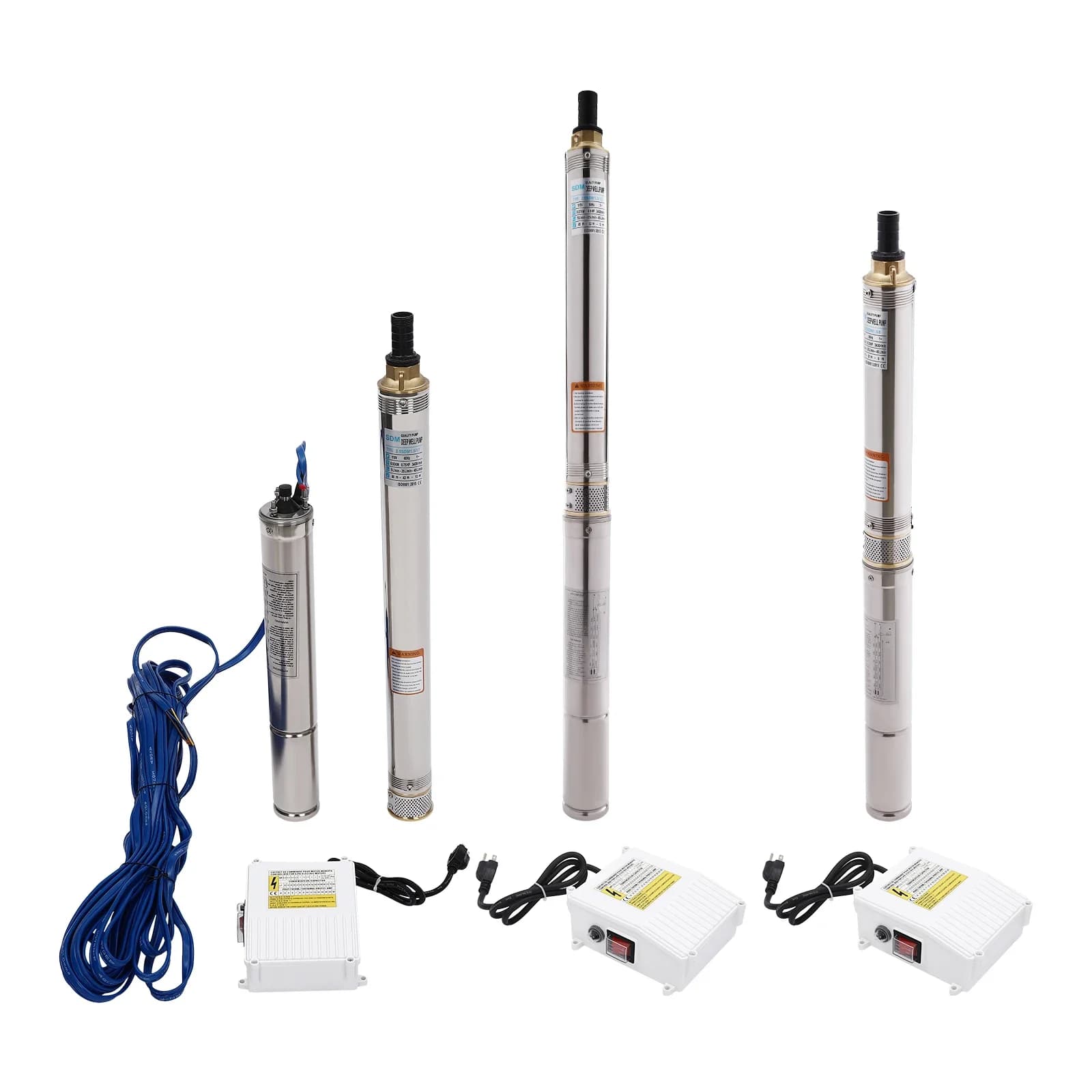 110V Farm Irrigation Pump | 0.25-0.55kW Deep Well Submersible | 3420 RPM Water Pump - Thumbnail 5