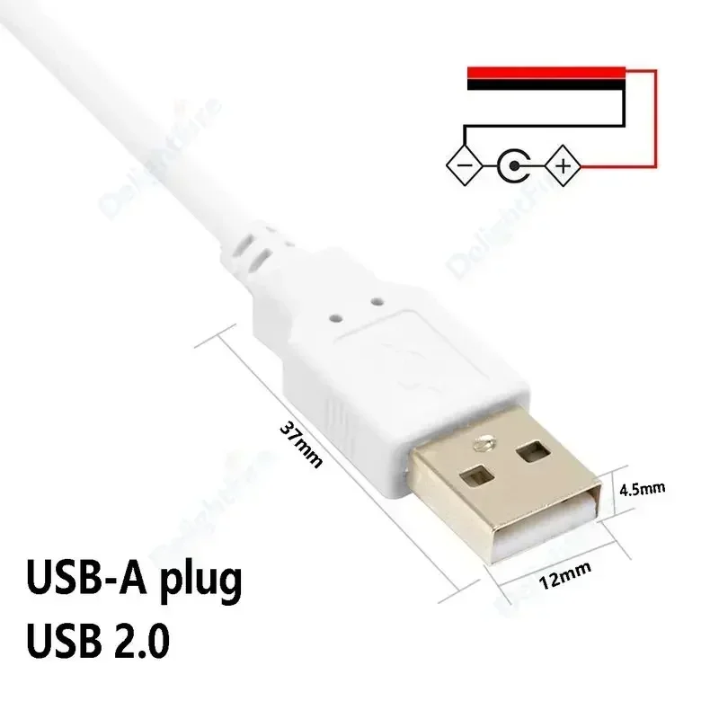 12V USB Power Cable | Stripped Pigtail Connector for LED Strips & DIY Electronics Repair - Thumbnail 4