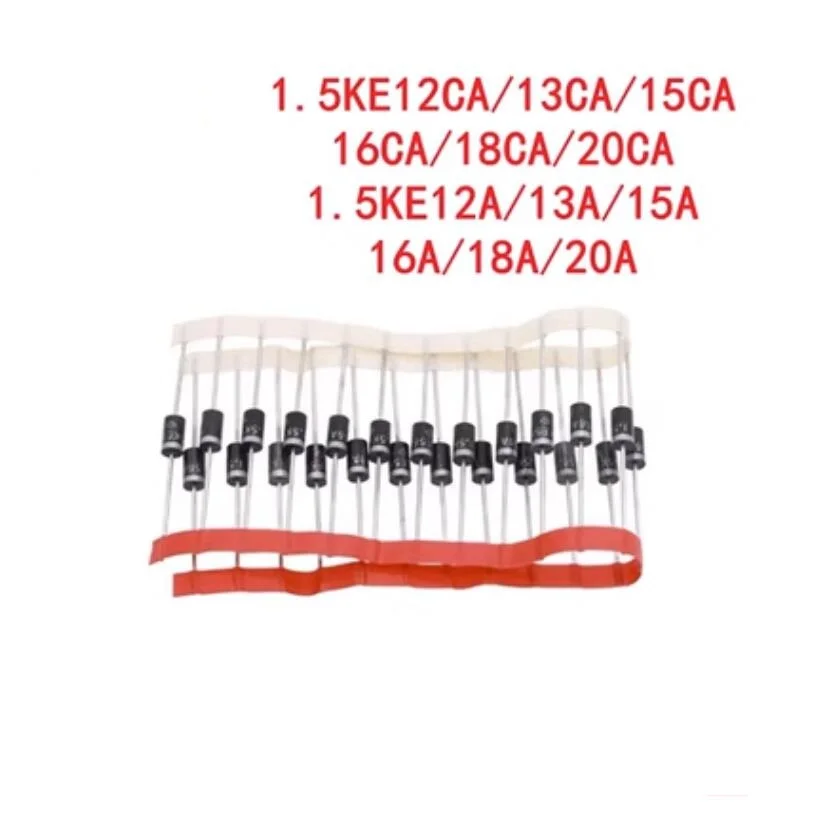 TVS Diode Assortment | 1.5KE Series (12-24V) | 20-Piece Surge Protection Kit - Thumbnail 2