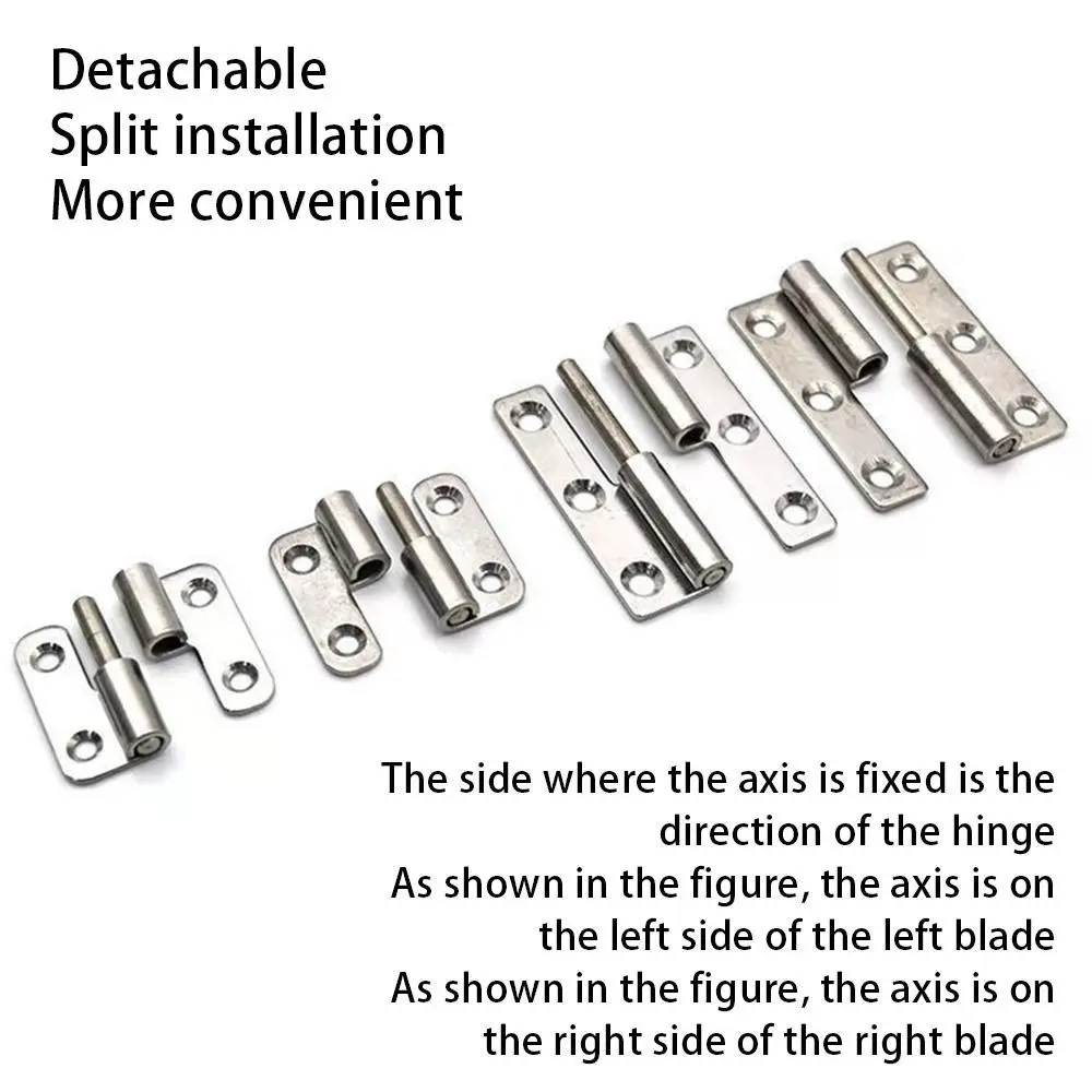 304 Stainless Steel Hinge | Lift-Off Detachable Design | Left/Right Open Slip Joint Hardware - Thumbnail 3