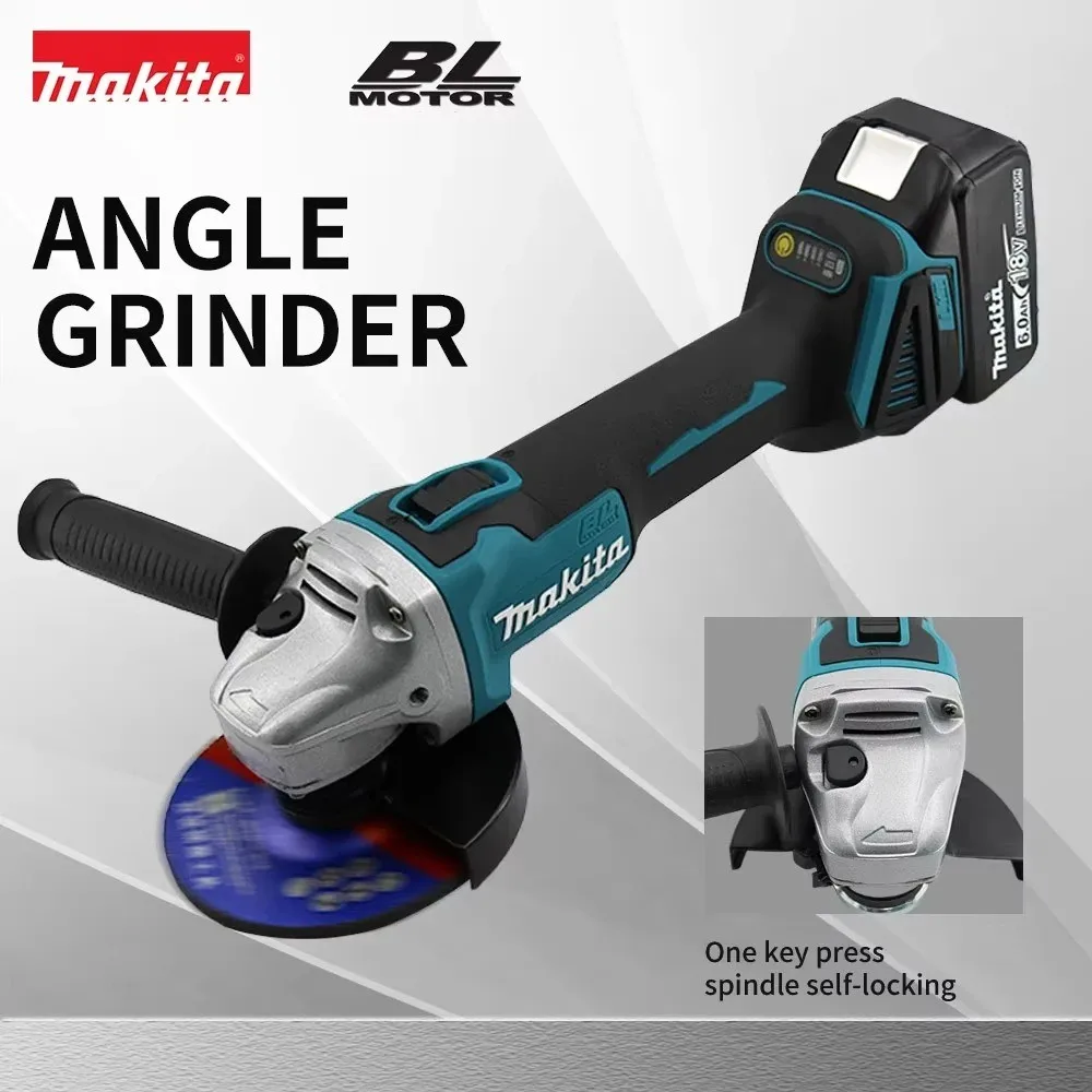 Makita DGA404 Brushless Angle Grinder | 18V Cordless Power | 4-Speed Cutting & Polishing Tool - Thumbnail 5