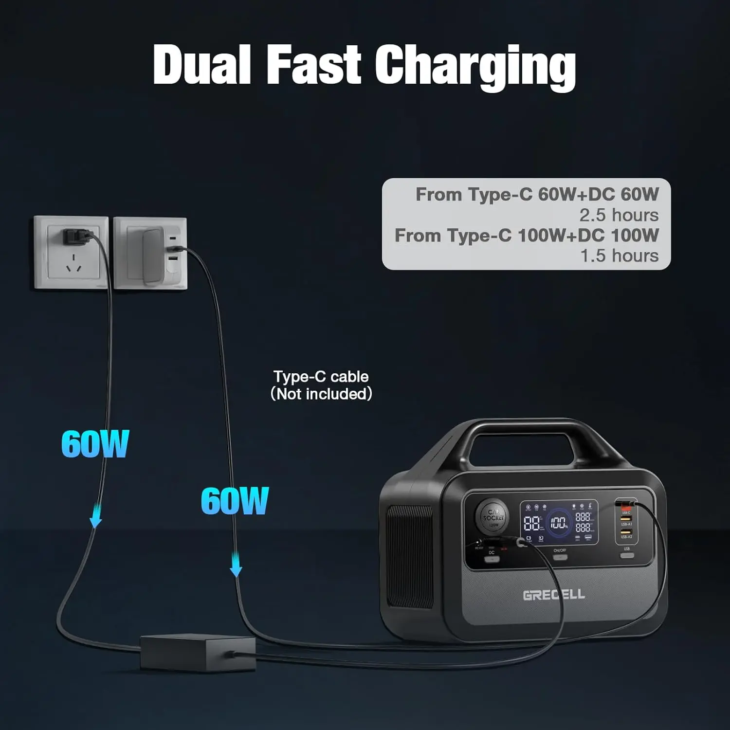 Power Station | 300W Output & 230Wh LiFePO4 Battery | Fast Solar Charging for Camping & Home Backup - Thumbnail 5