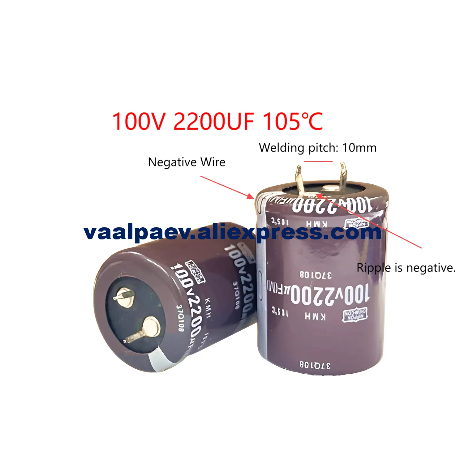 Audio-Grade Capacitors | 100V 2200uF | High-Power Low-ESR for Amplifiers & Inverters - Thumbnail 2