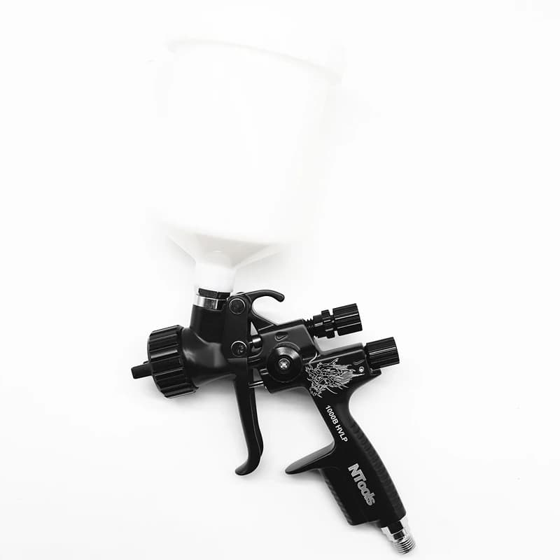 HVLP Spray Gun Kit | 1.3 & 1.7mm Nozzles with Mix Tank | Car Repair & Water-Based Paint - Thumbnail 3
