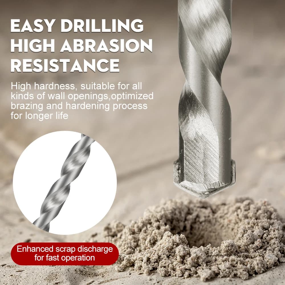 Masonry Drill Bit Set | Carbide-Tipped for Concrete, Brick & Tile | 3-10mm - Thumbnail 6