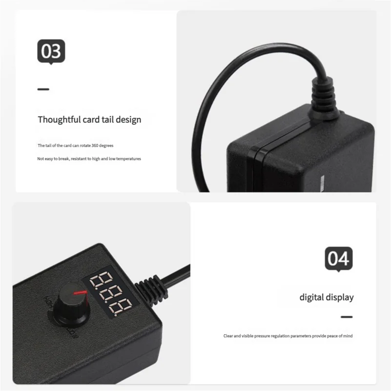 Adjustable Power Adapter | 3-12V 2A DC Output | LED Strip & Electronics Charger - Thumbnail 6