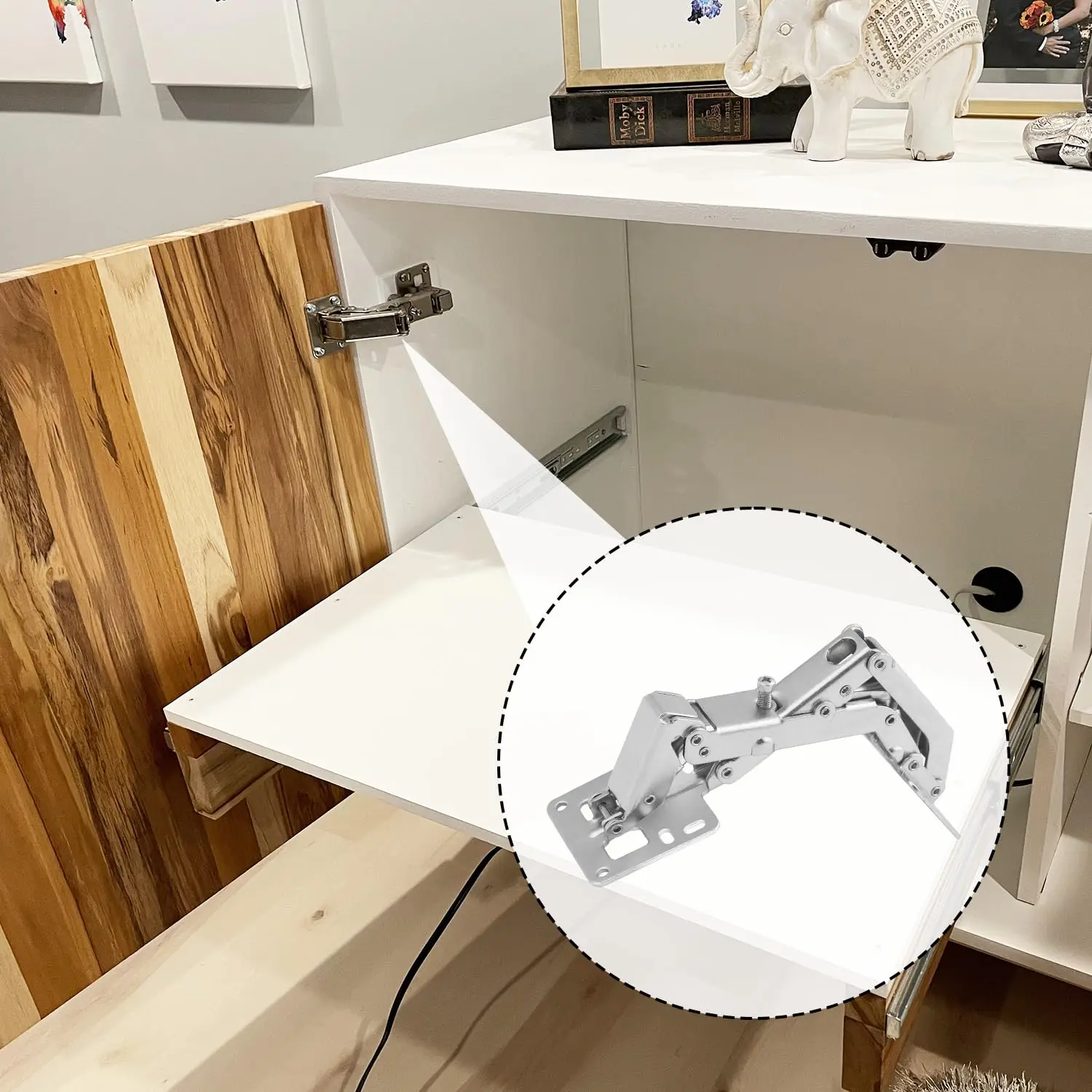 Soft Close Cabinet Hinges | 130-170 Degree Adjustable Steel | Kitchen Cupboard Hardware - Thumbnail 4