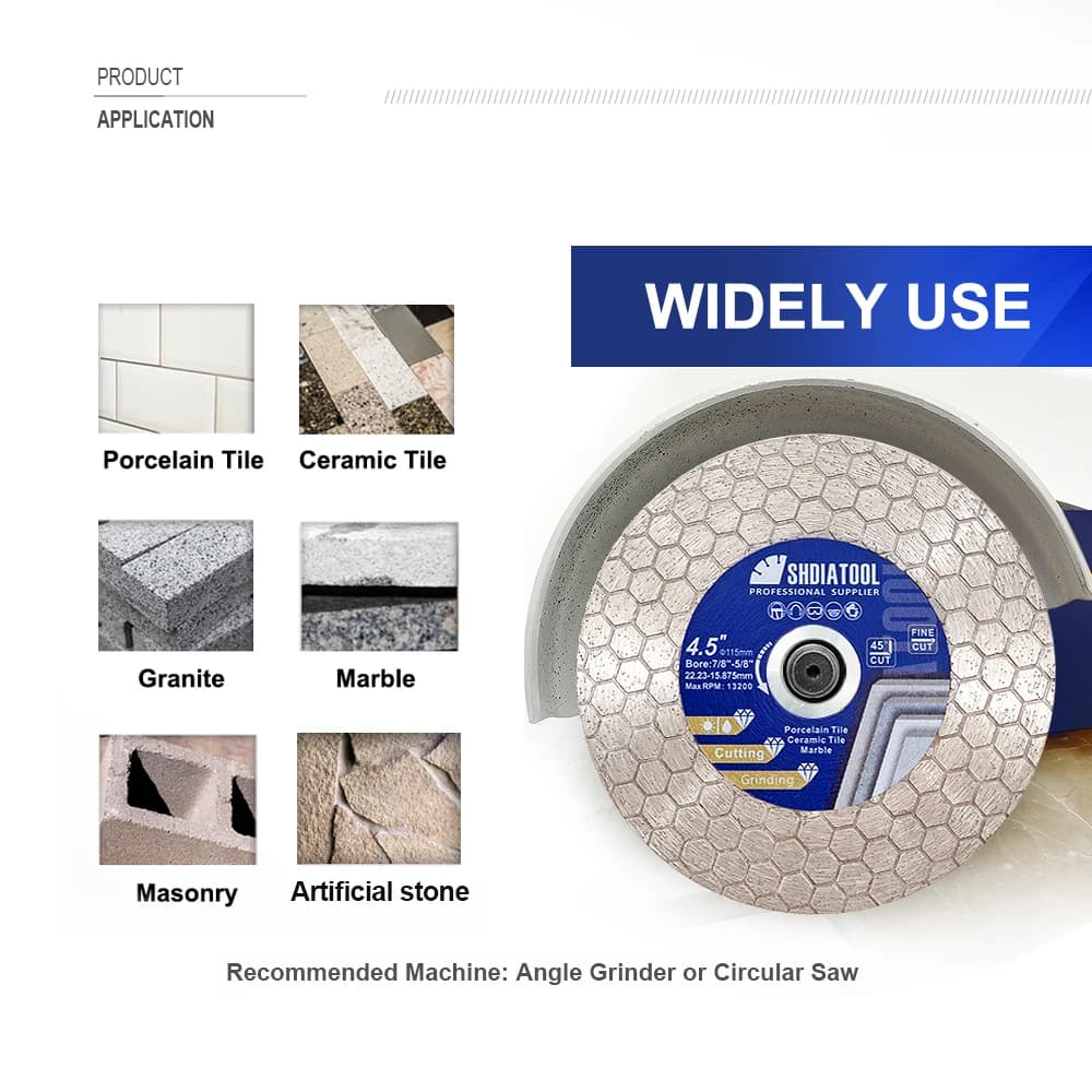 5-Inch Diamond Saw Blade Set | Double-Sided Cutting Disc for Tile & Marble | Premium Grinding Wheel - Thumbnail 4