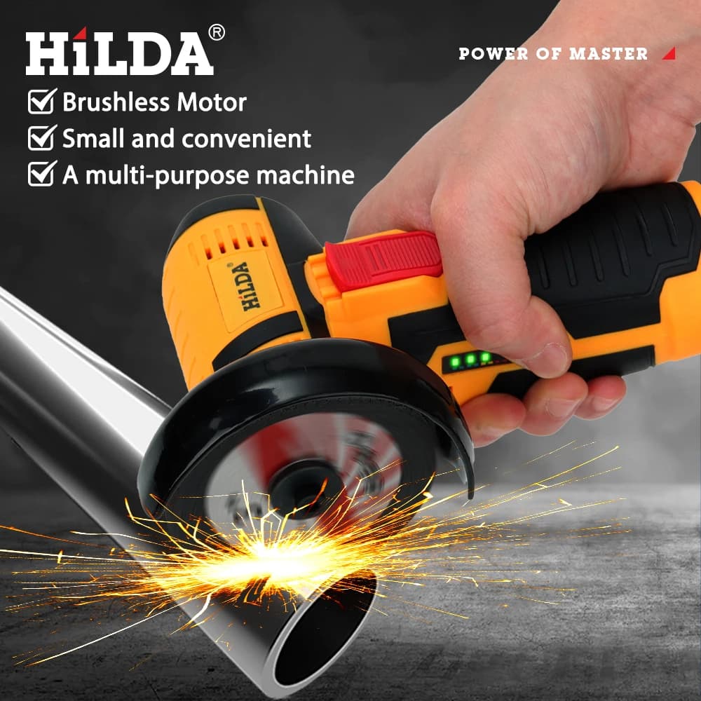 12V Cordless Angle Grinder | 3-Inch Brushless Motor | Compact Cutting & Polishing Tool - Thumbnail 6