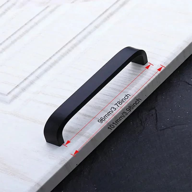 Style Cabinet Pulls | 10pcs Polished Aluminum Alloy | Modern Simple Furniture Hardware - Thumbnail 4