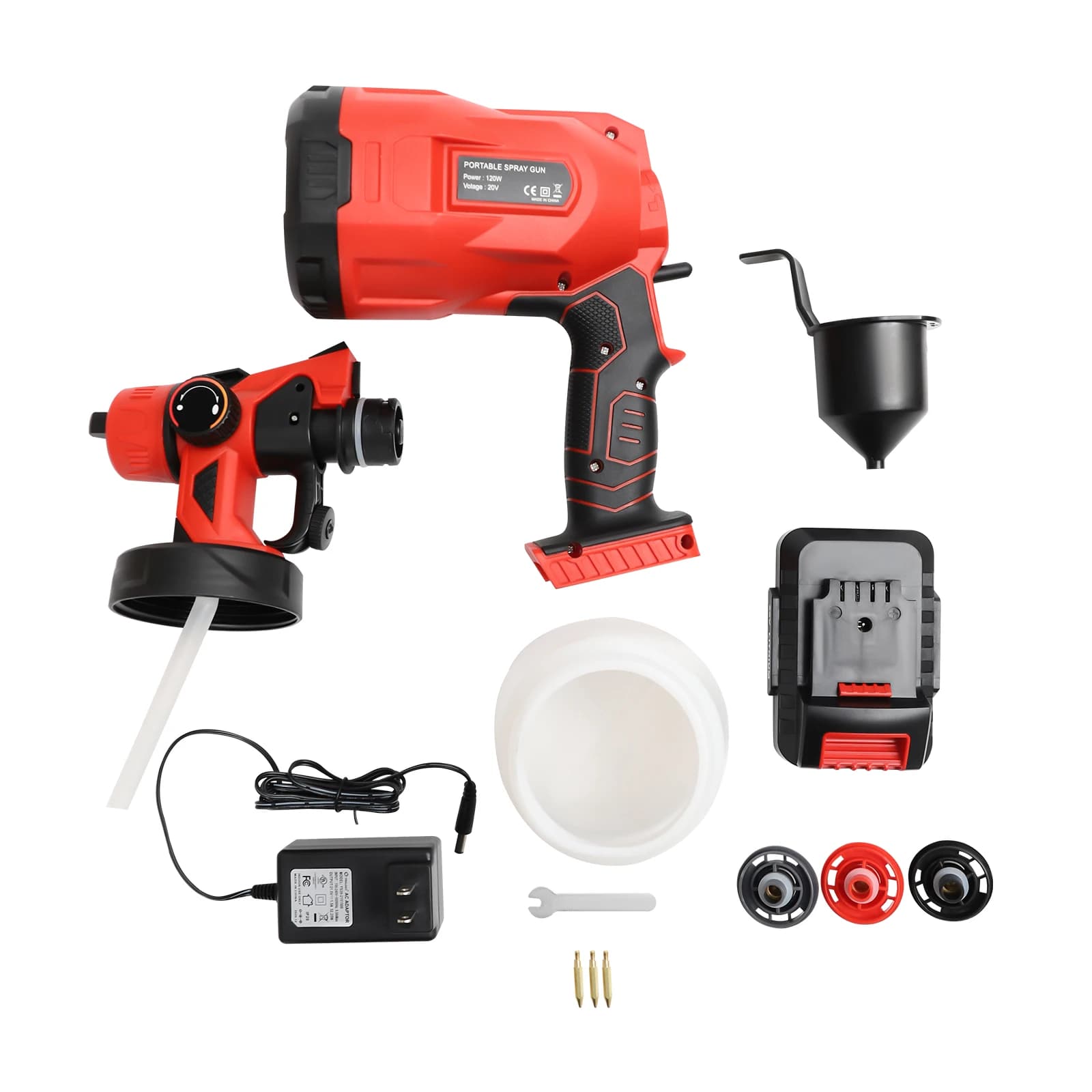20V Cordless High Pressure Paint Sprayer | 800ML HVLP Airless Spray Gun | Professional Power Tool - Thumbnail 3