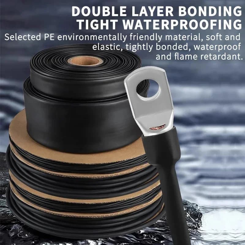 10/50/100M 200Meters Polyolefin Heat Shrink Tube 3:1 Ratio Adhesive Lined Shrink Ratio Insulated Cable Sleeve - Thumbnail 6