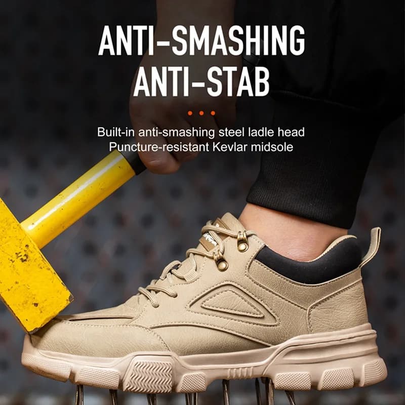 Mining Safety Boots | Steel Toe Cap Anti-Smash | Men's Lightweight Work Footwear - Thumbnail 2