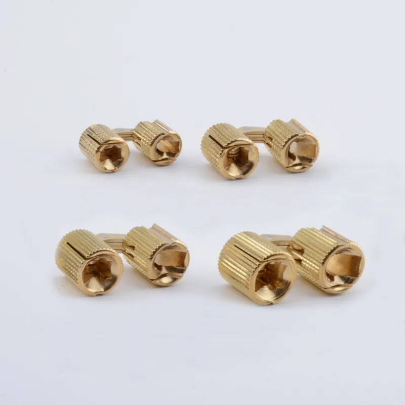 Copper Barrel Hinges | Cylindrical Hidden Mount | Premium Brass Furniture Hardware - Thumbnail 4