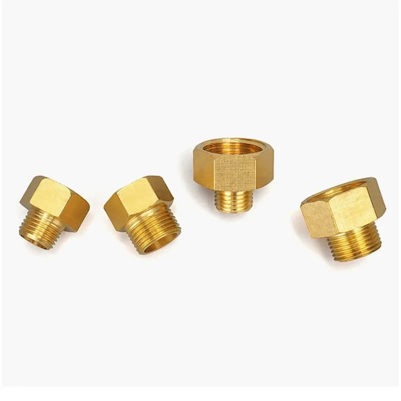 Brass Pipe Fitting | 1/8 Male to Female Threaded Coupler | Durable Plumbing Adapter - Thumbnail 2