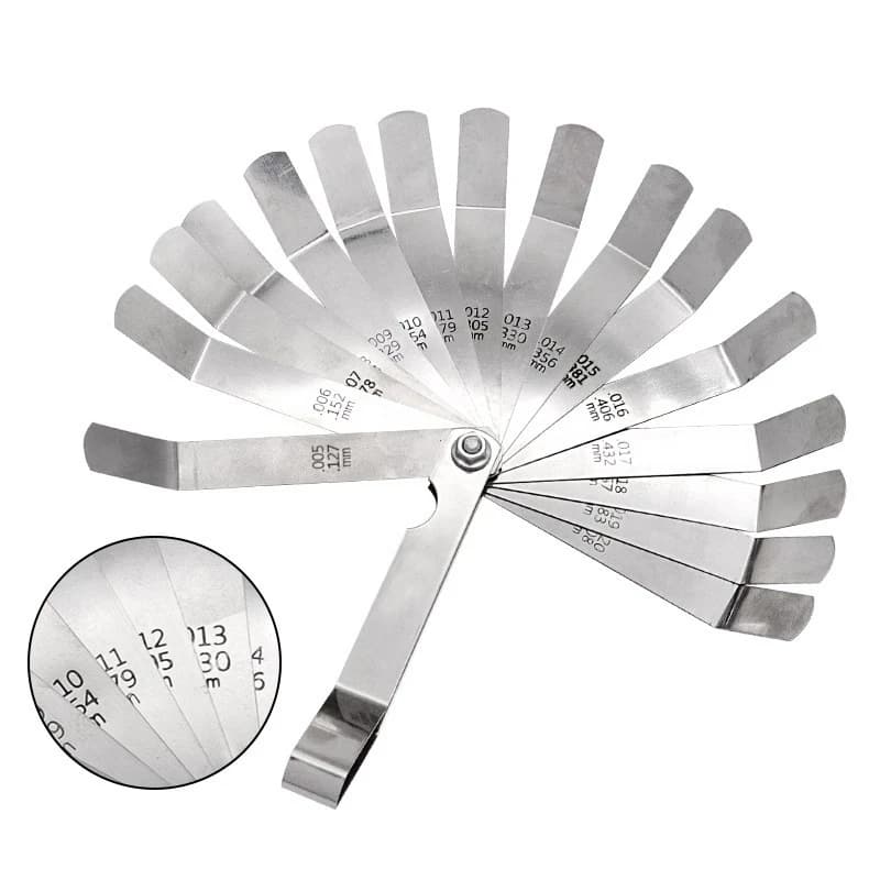 Motorcycle Valve Adjustment Tool Kit | Feeler Gauge Set 0.005-0.020 | Precision Engine Tappet Spanner - Thumbnail 4