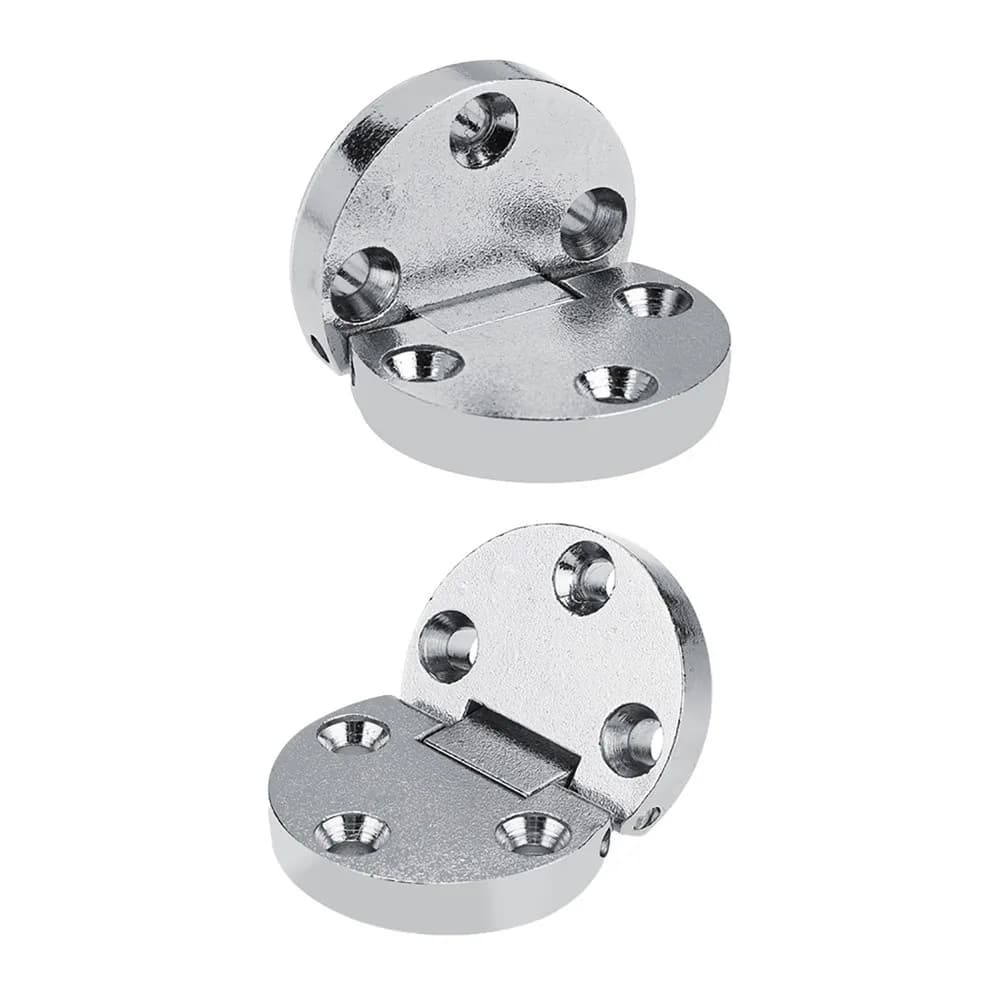 Alloy 180 Degree Folding Hinge | Heavy-Duty Cast Strap Design | Round Edge Drop Leaf Cabinet Hardware - Thumbnail 3
