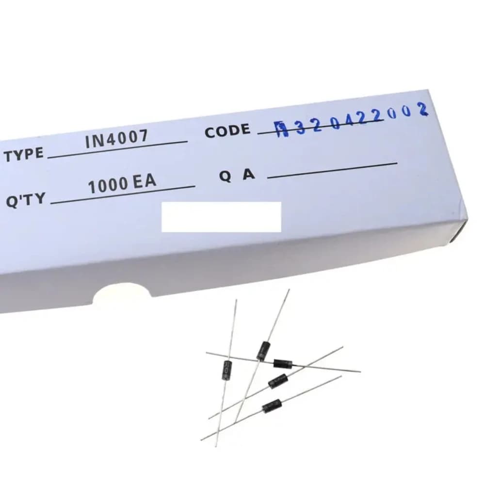 1N4007 Rectifier Diodes | 1A 1200V DO-41 Package | 100-Piece Industrial-Grade Set - Thumbnail 3