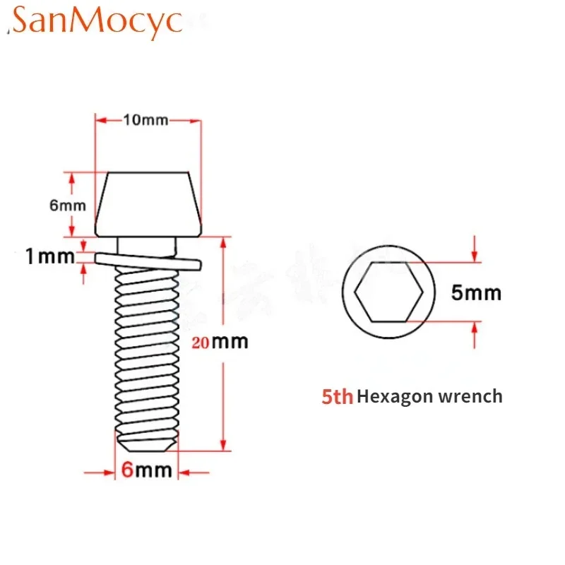 Bike Handlebar Stem Bolts | M5/M6 Hex Screws for MTB Enhancement | High-Performance Bicycle Accessories - Thumbnail 2