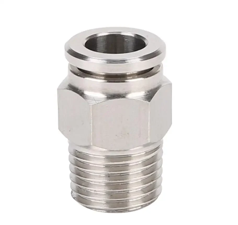 BSP NPT Hydraulic Fitting | Stainless Steel Push-In Elbow | Male/Female Quick Release - Thumbnail 3