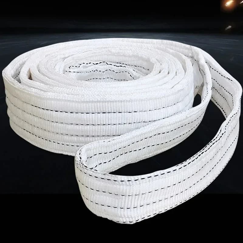 Heavy-Duty Lifting Sling | 2 Ton Polyester Strap | Crane Hoist Cargo Belt - Thumbnail 4