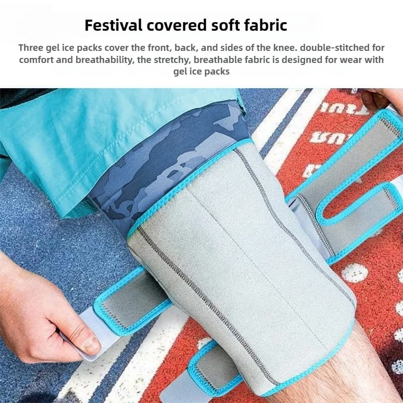 Knee Support Brace | Hot & Cold Therapy Gel Pack | Universal Fit for Sports & Recovery - Thumbnail 2