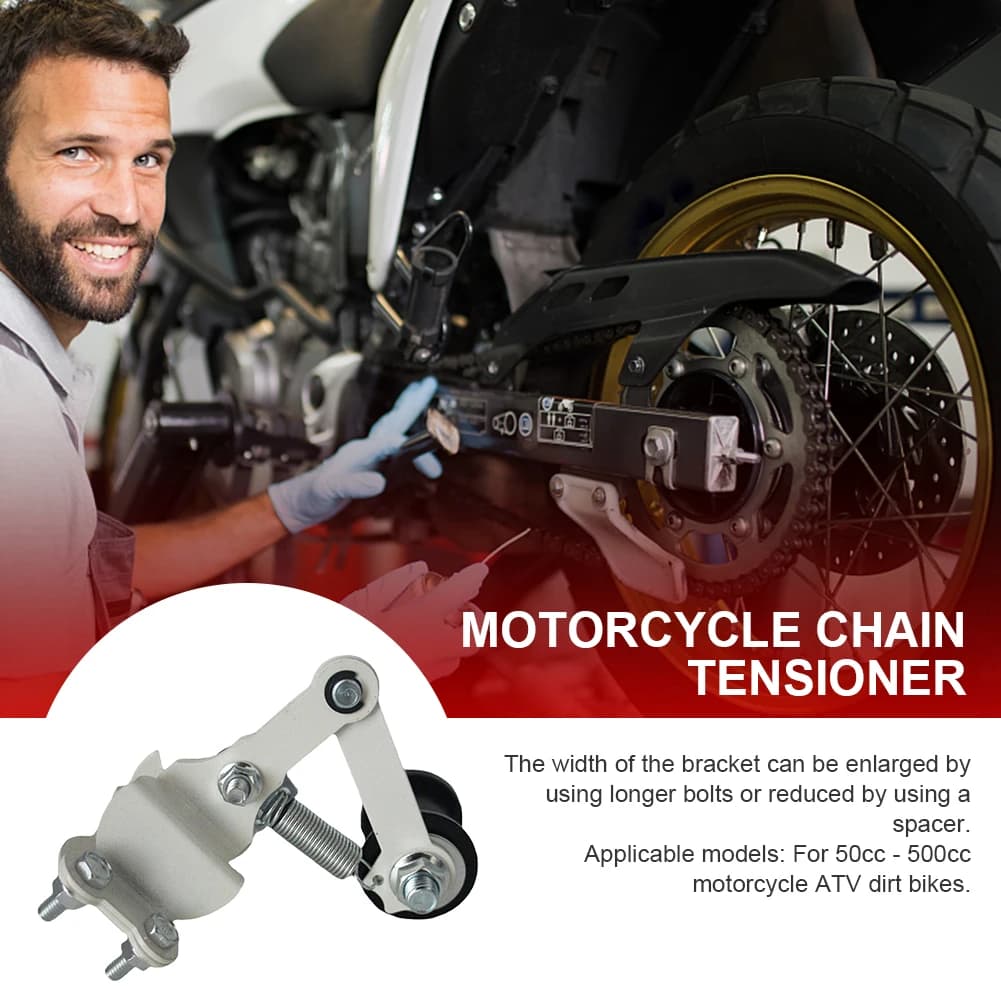 Motorcycle Chain Tensioner | Heavy-Duty Guide Wheels | Dirt Bike & Pit Pro - Thumbnail 4