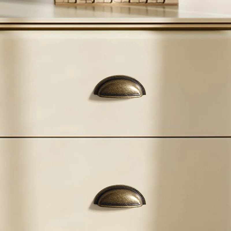 Nickel Cabinet Handles | Vintage Copper Brown Finish | Minimalist Furniture & Drawer Pulls - Thumbnail 5