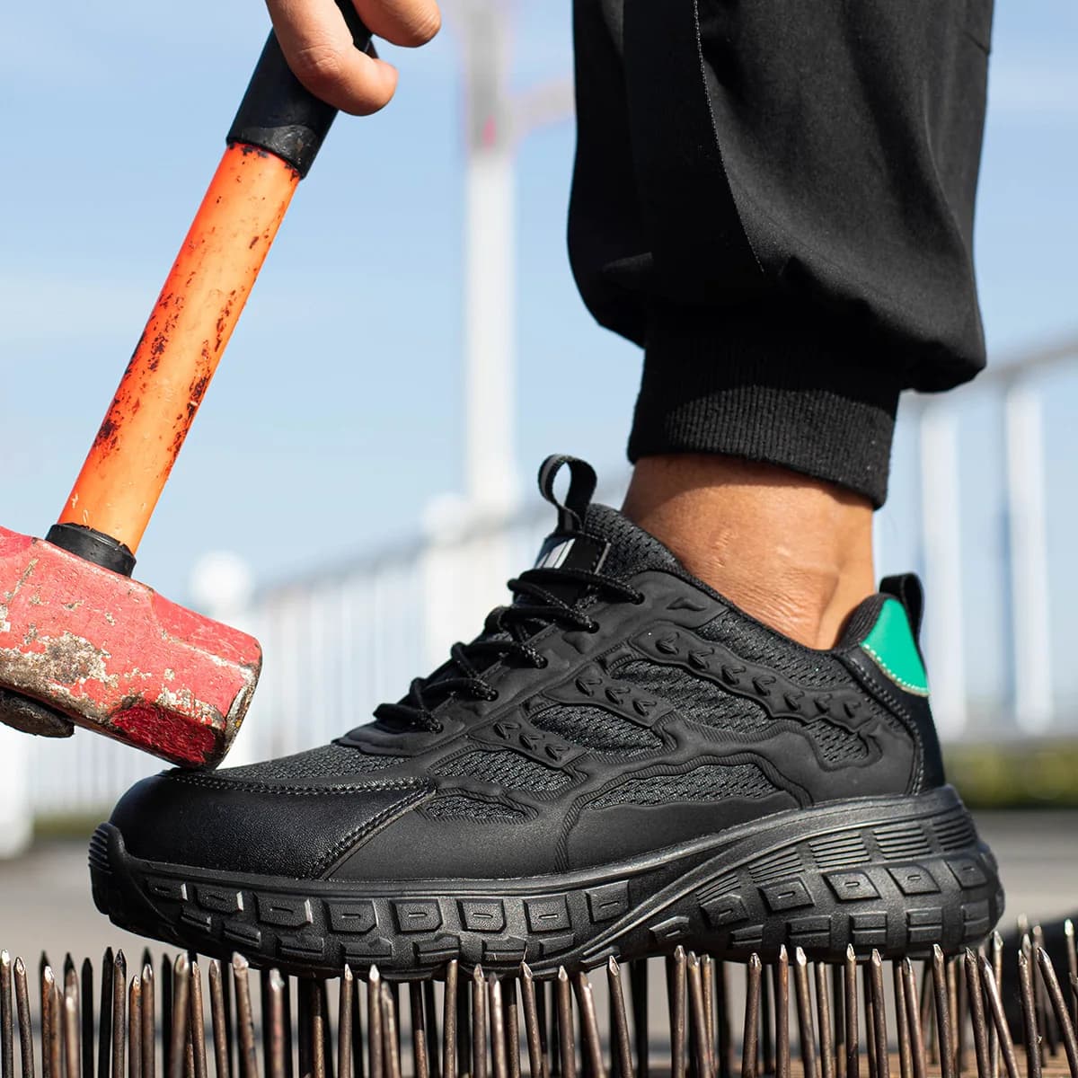 Safety Boots | Indestructible Steel Toe Design | High-Top Work Sneakers for Men - Thumbnail 3