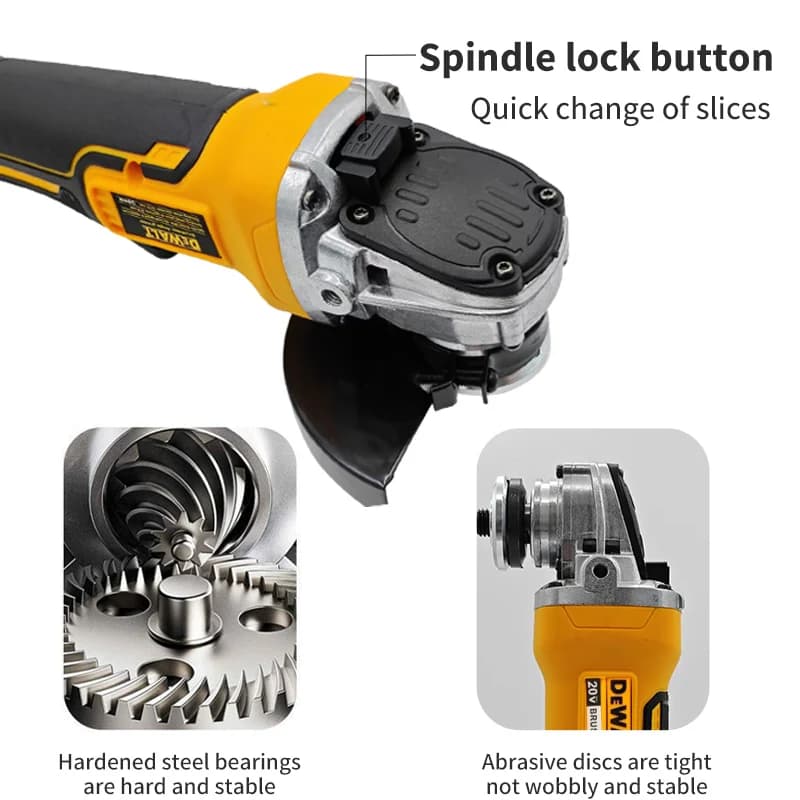DeWalt DCG406 Brushless Angle Grinder | 4-1/2 Metal Cutting | Recoil Brake & Maglev Motor - Thumbnail 7