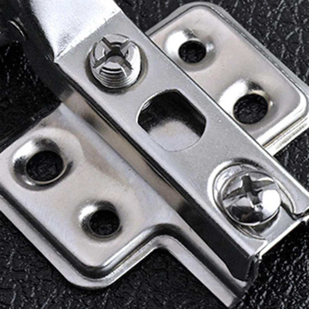 Round Glass Cabinet Hinges | Plastic Wine Buffer Design | For Kitchen Cupboard & Furniture Doors - Thumbnail 2
