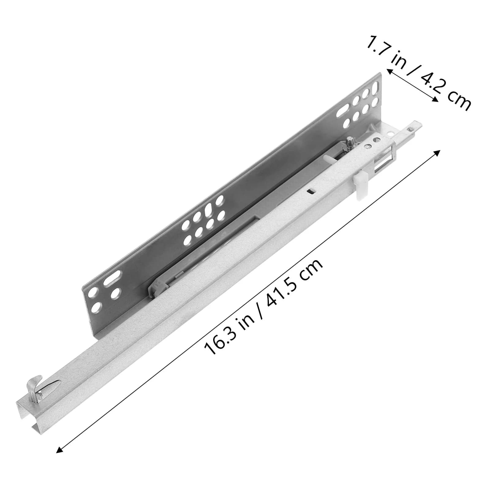 Undermount Drawer Slides | 2-Pack Heavy-Duty Soft-Close Rails | Cabinet & Dresser Replacement - Thumbnail 2