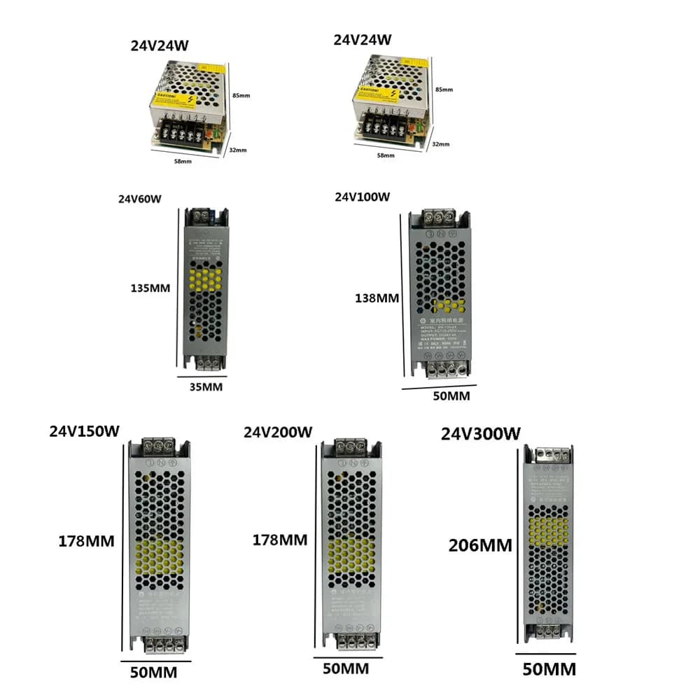 Professional-Grade Switching Power Supply | 60W-300W DC 12V/24V/48V | Universal AC Input for LED & CCTV Systems - Thumbnail 4