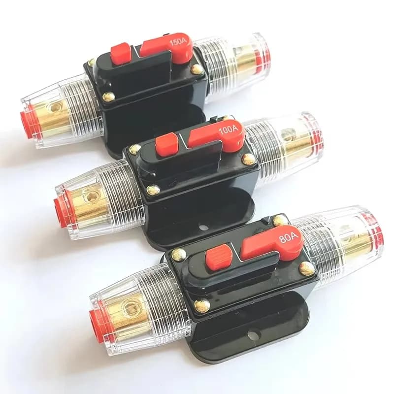 DC Circuit Breaker | 12V/24V Resettable Fuse | 20A-150A for Car Audio & Truck Electrical Systems - Thumbnail 2