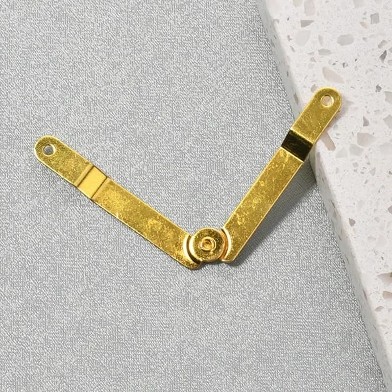 Jewelry Box Hinge | Double Curved Support Rod | Gift Card Position Link Hardware - Thumbnail 2