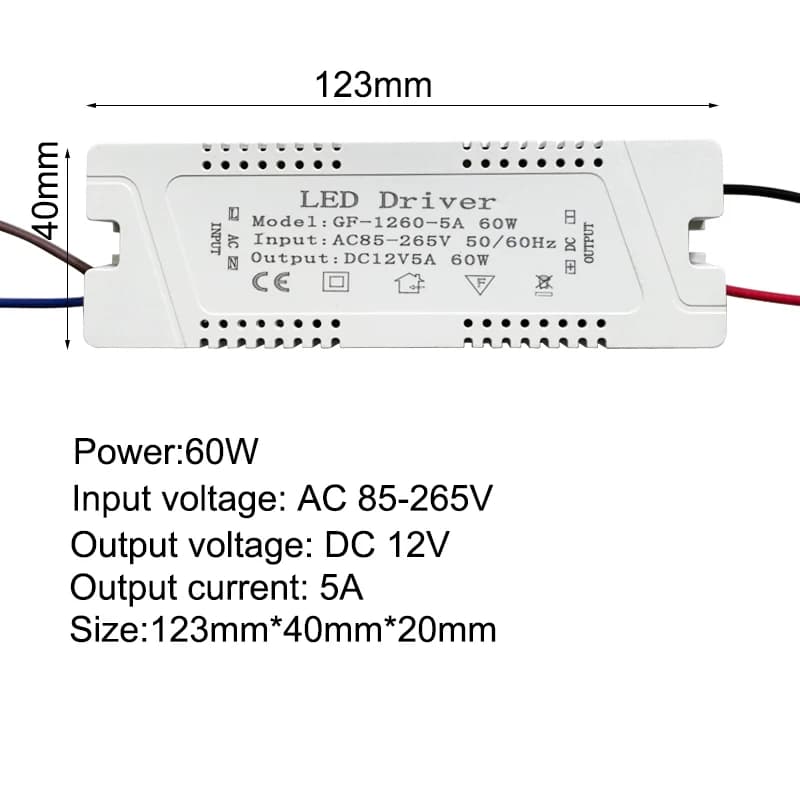 12V DC LED Power Supply | 1A-5A Universal Driver for CCTV & Lighting - Thumbnail 5