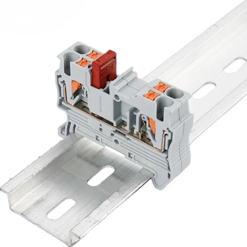 DIN Rail Terminal Block Jumpers | 50-Piece Set | 2.5mm Pitch | 2-10 Position Bridges - Thumbnail 2