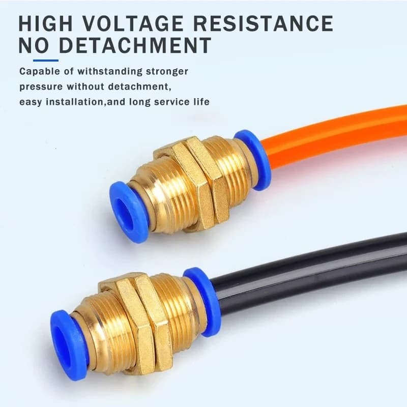 Pneumatic Push-to-Connect Fittings Kit | 4mm-12mm OD | Bulkhead Union & Straight Connectors - Thumbnail 4
