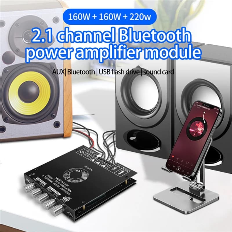 2.1 Channel Power Amplifier Board | TPA3255 | 220W+350W | Bluetooth & Subwoofer Output - Thumbnail 7